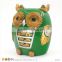 Resin Green Owl Money Saving Box for Kids