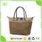 Plain Colour Canvas Tote Changing Bag Handbag with Leather Handle