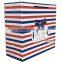 red and blue stripe paper bag streak paper bag