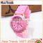 Ladies quartz select fashion custom made cheap colorful silicon rubber watch