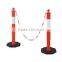 Lower Factoty Price height 110cm Orange Flexible PU warning post