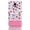 Customized Painting flower leather cover for Samsung galaxy S5