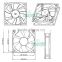 XJ9225H 92mm radiator cooling fan 12v dc fan