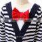 New arrival boutique wholesale unisex one piece navy stripe baby overall romper long sleeves