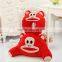 Hot-selling Lovely Comfortable Cartoon Plush Material U Shape Travel Sleeping Neck Waist or Back Massage Pillow