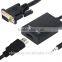 VGA To HDMI Output 1080P HD Audio TV AV HDTV Video Cable Converter Adapter