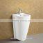 Floor Mounted Bathroom Corner One Piece Pedestal Basin