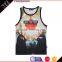 Men's dye fashion dress sublimated racer back tank tops wholesale