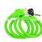 hot selling good quality anti-theft bicycle cable lock spiral lock