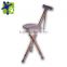 Three-legged aluminum folding cane stool , adjustable height with radio crutches stool