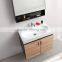 wooden mounted hotel vanity mirror cabinet, economic hanging bathroom vanity