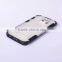 Transparent waterproof shockproof 2 in 1 dual layer TPU PC cell phone case for samsung galaxy s6 with stand function