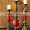 hot selling in Middle East red ball glass candle holder small MOQ