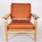 replica leisure ash wood furniture Hans Wegner Plank sofa chair