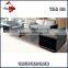 Modern black and white leather reception area sofa