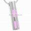 SRP8380-Pink Fashion Perfume Bottle Jewelry Memorial Keepsake Necklace Stainless Steel Cremation Pendant