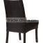 HC-D002 black classical leather wood dining chair made in china