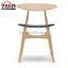 Modern Compact Solid Wood Leather Living Room Dining Chair