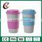 Wholesale Porcelain Promotional Coffee Mug White Ceramic Mug With Silicone Lid and Sleeve