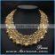 New luxury wedding gift jewelry exaggerate beads fancy gold necklace