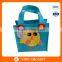 Blue felt Easter gift candy bag , easter felt basket