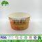 Different size food container paper salad bowl