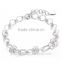 Fashin Twisted Inlaying CZ Stones 925 Sterling Silver Love Bracelet Jewelry