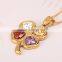 4 Color Clover Zircon Pendant Fashion Jewlery
