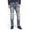 Biker Jeans Blue Denim jeans pantalon (LOTK048)