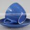 65cc To 450cc Blue Color Glazed High Quality Ceramic Espresso Cappuccino China Cup Saucer