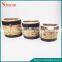 Set Of 3pcs Classic Floral Printed Home Organizer Paper Storage Box With Handle