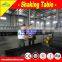 Mini mobile gold shaking table with movable wheels for small scale mining separation