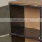 Industrial metal frame wood top Bookcase with fluted doors