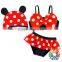 White Dots Red Black Bow Top Ruffle Bloomers Lovely Two Pieces Baby Bikini Swimsuit