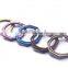 TK-2307 30MM Titanium Alloy TC4 Octagon Key Chain Key Ring