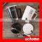 UCHOME Black And White Ceramic Couple Milk Mug Cups With Lid And Spoon