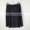 Original design black ruffle skirt with leather waistband of women mesh fabric skirt