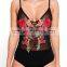 factory price black sleepwear new fashion Lace embroidery sexy teddy underwear