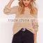 MGOO New Branding Women Oversized Loose Plain Sexy Off Shoulder Longline Knitted Jumper Camel Knitwear Private Label