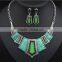 zm33252a hot selling vintage jewelry accessory resin necklace and earring set