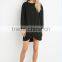 Latest Oversized Knotted Hem Crewneck Sweatshirt Women Sweatshirt Dresses