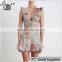 Retro flutter frill crop top and lace shorts vintage lady garments