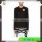 High Quality Wool Blended Crew Neck Heart Cut-Out Black Pullover for Women