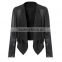 Wholesale latest sexy fashion design black pu motorcycle woman leather jacket