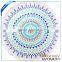 100% cotton mandala round beach towels with tassel