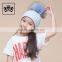 New Fashion Wholesale Kids Funny With Big Genuine Raccoon Fur Ball Winter Knit Hat Baby Crochet