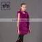 2017 Women fantastic design purple100% real fox fur vest