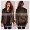 custom luxe khaki wool bomber jacket winter wholesale low price OEM