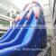 Blue double side inflatable slide with mesh