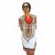 African Dashiki Sexy-Lady Traditional-African-Print-Dashiki-Boho-Slim-Body con-Short-Sleeve-Dress Dashiki print women dress Top
